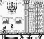 une photo d'Ã©cran de Castlevania 2 - Belmont s Revenge sur Nintendo Game Boy